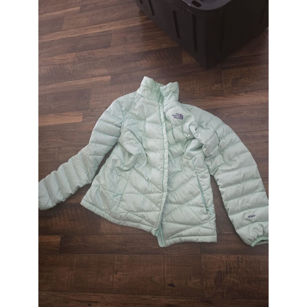 The North Face Aconcagua 550 Down Puffer Jacket Women's L Mint Green Purple